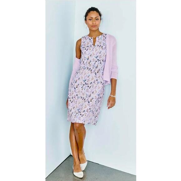 J.Jill Linen Dress | Womens Floral Boho Cottagecore Sleeveless Dress |‎ Size 1X - Picture 8 of 9